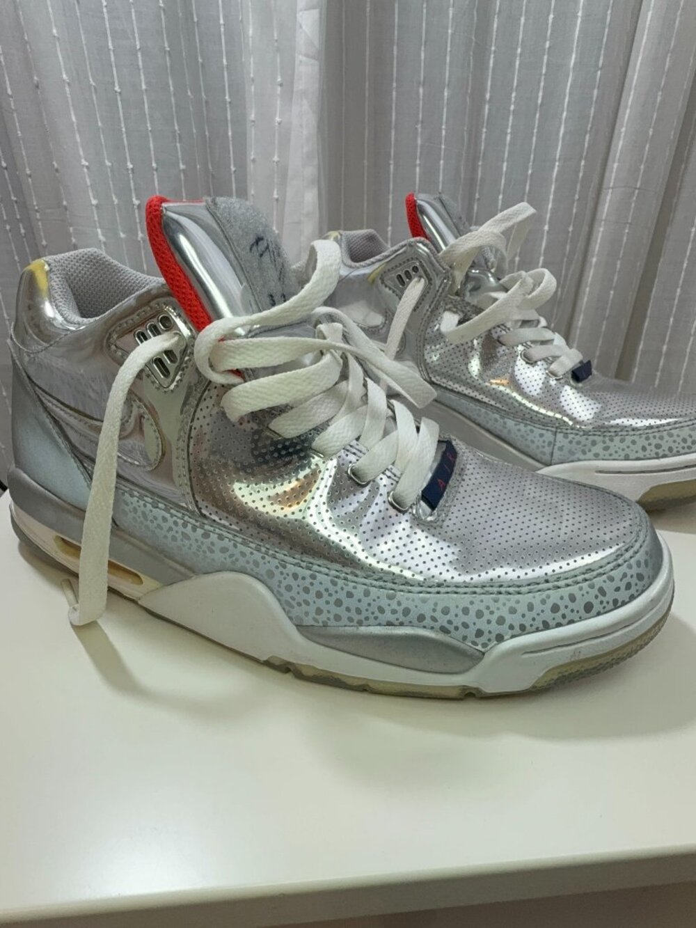 NIKE FLIGHT SQUAD AIR QS Silver - SIZE 8